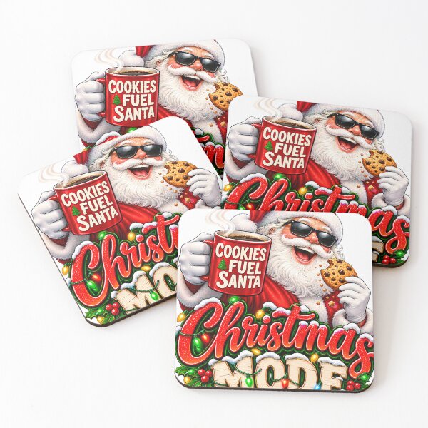 Item preview, Christmas Mode Cookies Fuel Santa Funny Santa Claus Cookie designed and sold by 198tees.