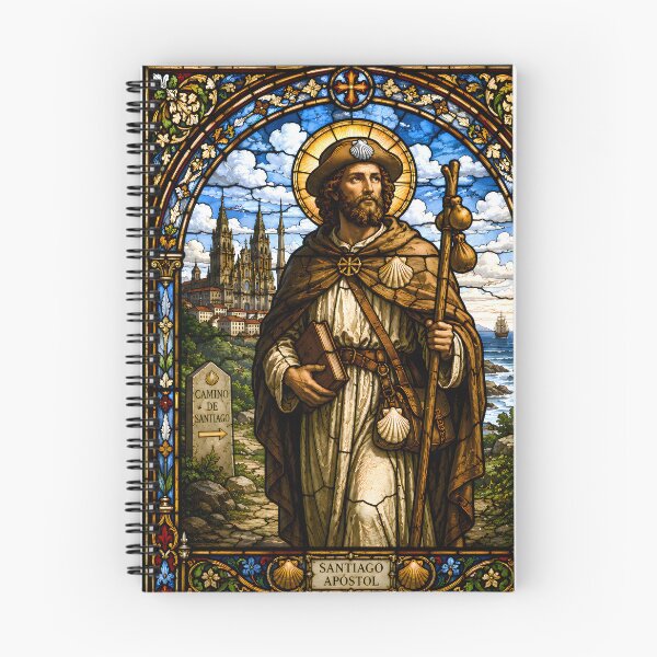 Item preview, Saint James Pilgrim Stained Glass designed and sold by Sybille-Yates.