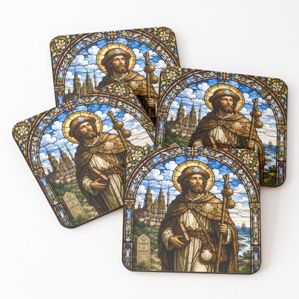 Item preview, Saint James Pilgrim Stained Glass designed and sold by Sybille-Yates.