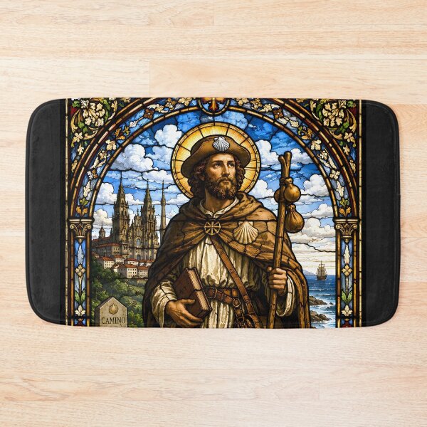 Item preview, Saint James Pilgrim Stained Glass designed and sold by Sybille-Yates.
