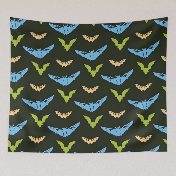 Item preview, Colorful Flying Bats Halloween Seamless Pattern designed and sold by interdesigner.