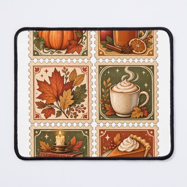 Item preview, Cozy Fall Postage Stamps – Pumpkin Spice and Autumn Leaves designed and sold by pinkaesthetik.