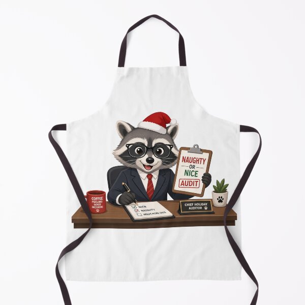 Item preview, Santa Favorite Auditor Christmas Raccoon designed and sold by SeasonalChic.