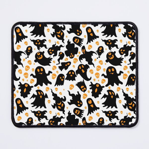 Item preview, Halloween Black Ghost Silhouette and Skull Seamless Pattern designed and sold by interdesigner.
