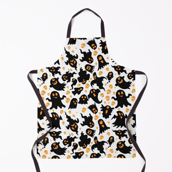 Item preview, Halloween Black Ghost Silhouette and Skull Seamless Pattern designed and sold by interdesigner.