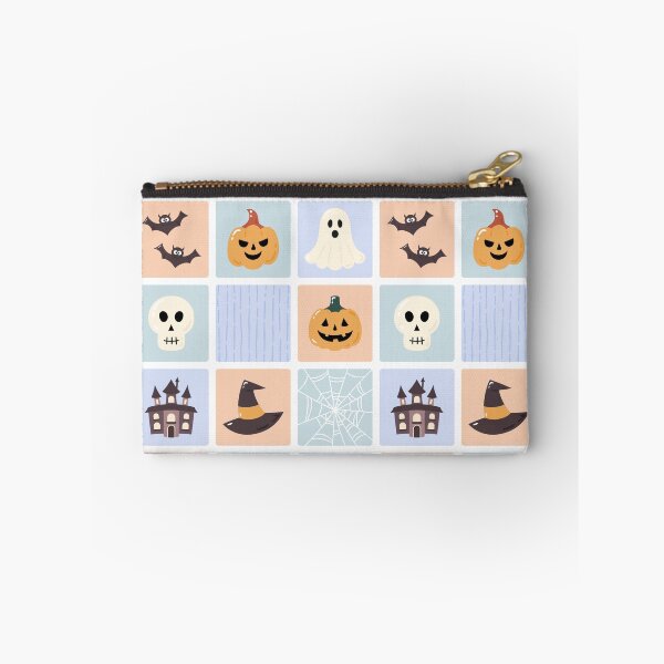 Item preview, Cute Halloween Icons Pastel Checkerboard Pattern designed and sold by VibnWalls.