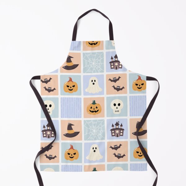 Item preview, Cute Halloween Icons Pastel Checkerboard Pattern designed and sold by VibnWalls.