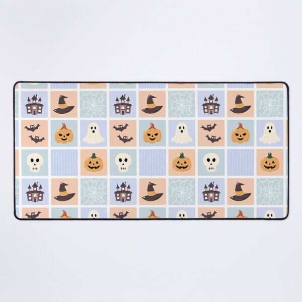 Item preview, Cute Halloween Icons Pastel Checkerboard Pattern designed and sold by VibnWalls.