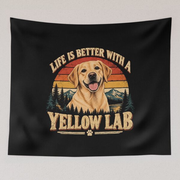 Item preview, Life is Better with a Yellow Lab Dog designed and sold by a-turner-paint.