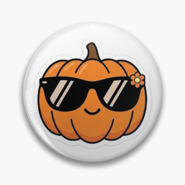 Item preview, Cool Retro Pumpkin Sunglasses Sticker designed and sold by littleearty.