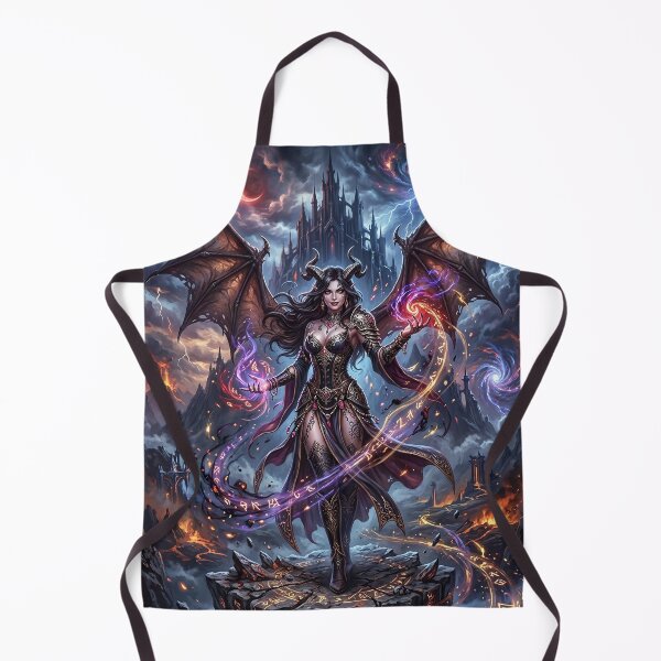 Item preview, Winged Succubus Casting Magic Under a Blood Moon designed and sold by Lucid Dream Pixel.
