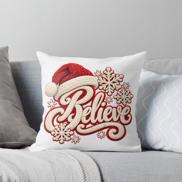 Item preview, Camiseta gráfica estilo jersey navideño "Believe" designed and sold by DesignArtist.ia.