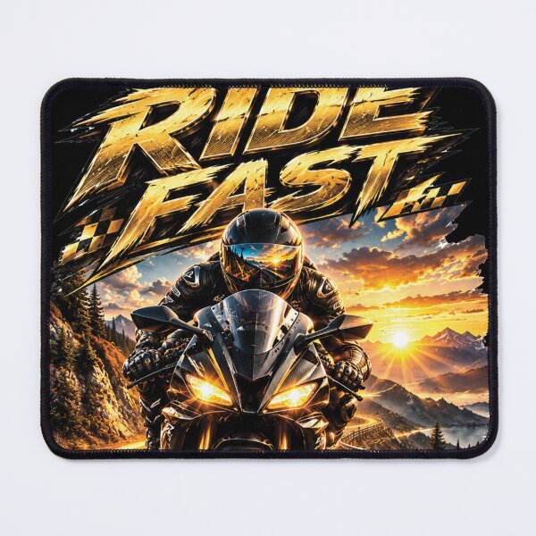 Item preview, Ride Fast Dream Big Motorcycle Adventure Design designed and sold by M. Mamdouh Artworks.