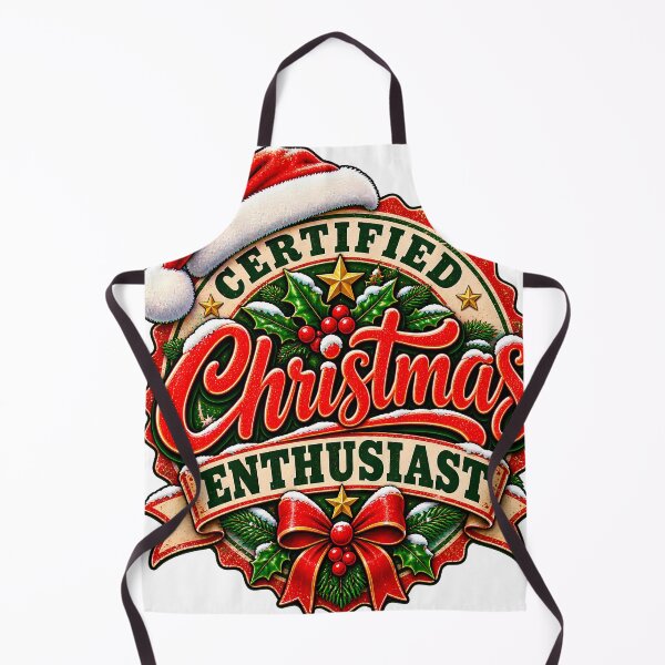 Item preview, Certified Christmas Enthusiast Vintage Badge Christmas Lover designed and sold by 198tees.