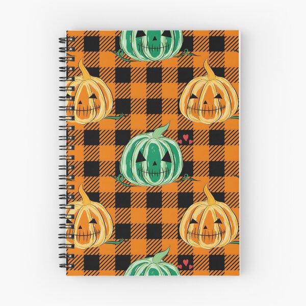 Item preview, Halloween Orange and Green Pumpkins Buffalo Plaid Seamless Pattern designed and sold by interdesigner.