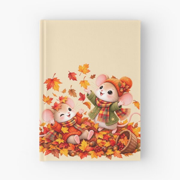 Item preview, Cozy Autumn Mice Playing in Fall Leaves designed and sold by blankTeeShirt.