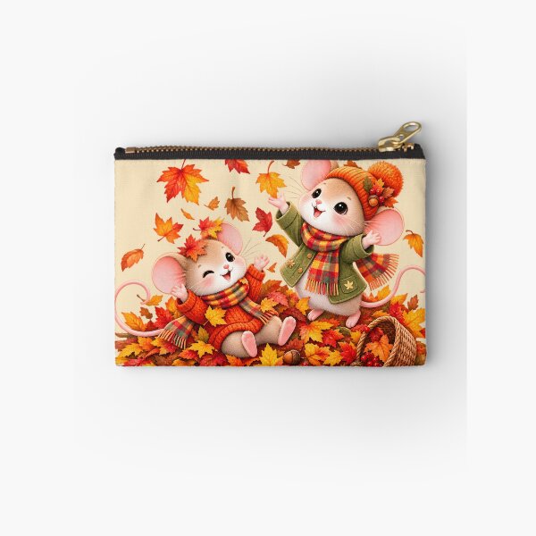 Item preview, Cozy Autumn Mice Playing in Fall Leaves designed and sold by blankTeeShirt.