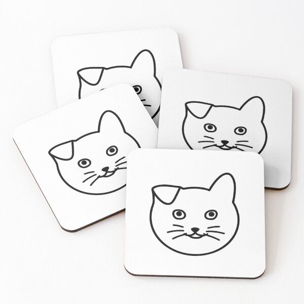 Item preview, Cute Kitten Face Minimalist Cat Line Drawing designed and sold by Ikochane.