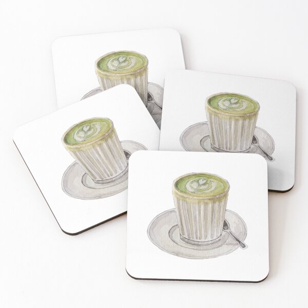 Item preview, Green Tea Vibe – Japanese Matcha Watercolor Illustration designed and sold by Qualali Studio.