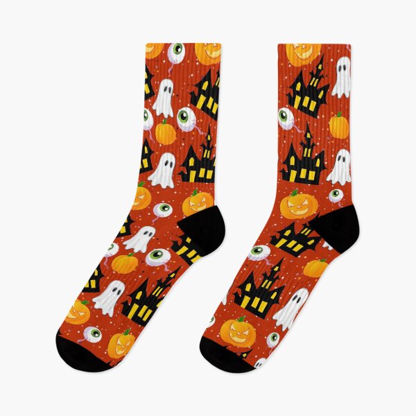 Item preview, Spooky Haunted House Ghosts & Pumpkins Halloween Pattern designed and sold by VibnWalls.