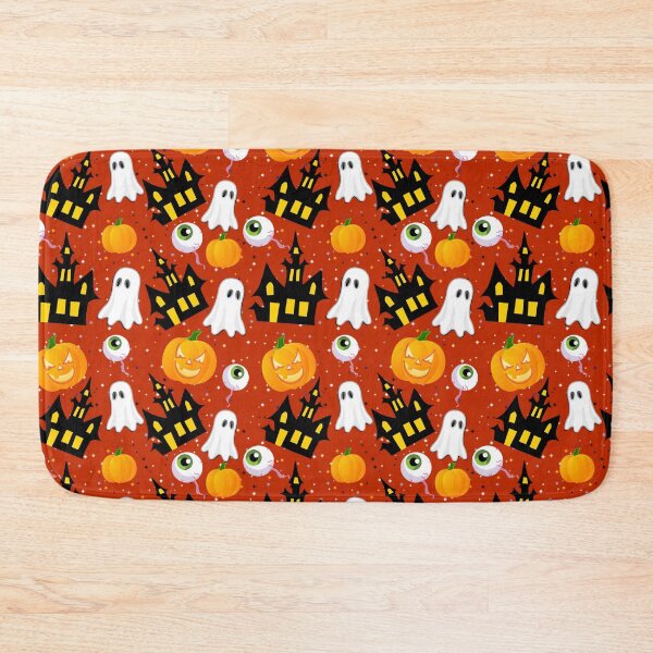 Item preview, Spooky Haunted House Ghosts & Pumpkins Halloween Pattern designed and sold by VibnWalls.