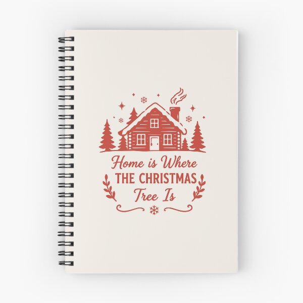 Item preview, Home Is Where The Christmas Tree Is – Cozy Cabin Holiday Art designed and sold by Tklezardesigns.
