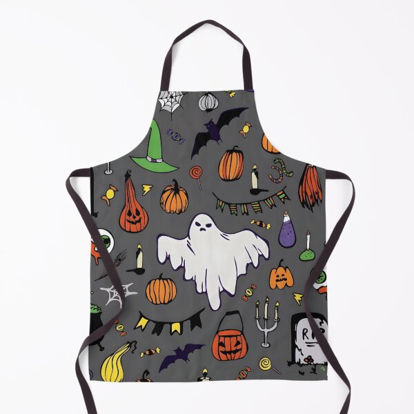 Item preview, Hand Drawn Halloween Ghost, Pumpkin, Tombstone and Witch Essentials Seamless Pattern designed and sold by interdesigner.