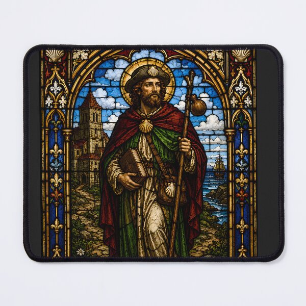 Item preview, Saint James Pilgrim Stained Glass designed and sold by Sybille-Yates.