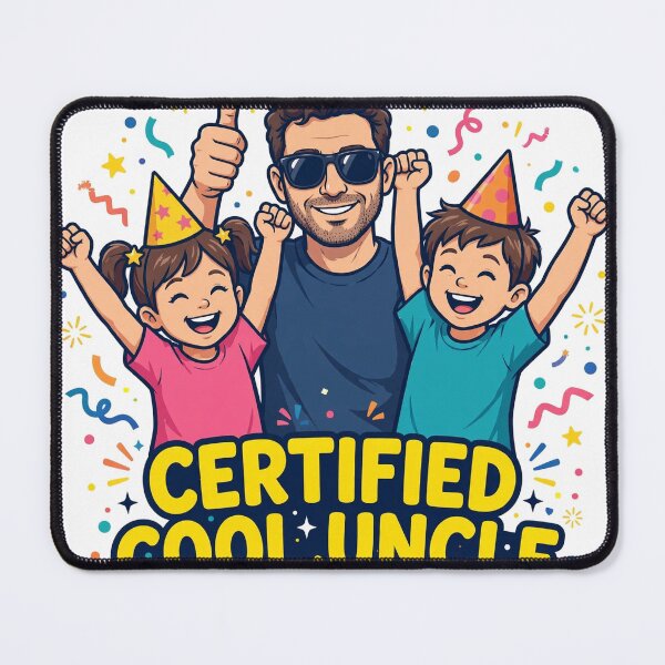 Item preview, Certified Cool Uncle Funny Family Celebration T-Shirt designed and sold by ApparelOutpost.