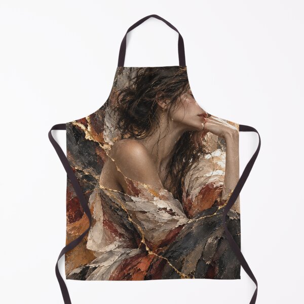Item preview, Solitude — Japanese Kintsugi Female Portrait designed and sold by KINTSUGI-LUMI.