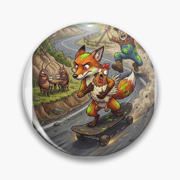 Item preview, Just Another Tuesday Crazy Fox and Farmer Comic Meme designed and sold by CodeCapyVibes.