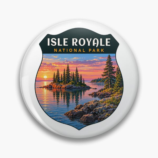 Item preview, Isle Royale National Park Retro Wilderness designed and sold by Gideon Emmerich.