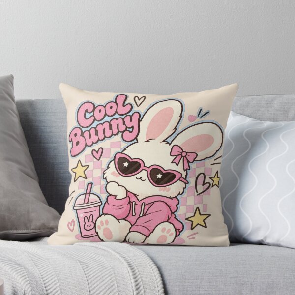 Item preview, Cute Cool Bunny Animal Avatar with Pink Hoodie designed and sold by LunaVales.