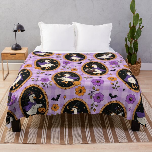 Item preview, Witchy Goose Halloween Gingham Pattern designed and sold by VibnWalls.