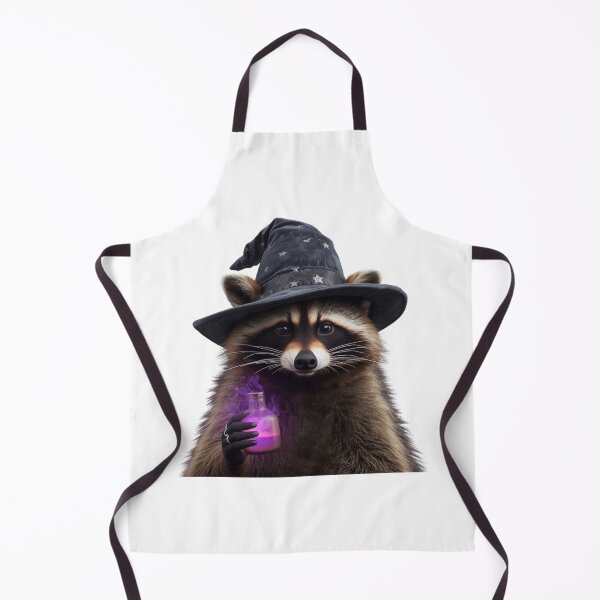 Item preview, Wizard Raccoon in Starry Hat Holding Magic Purple Potion designed and sold by OlesiaCraft.