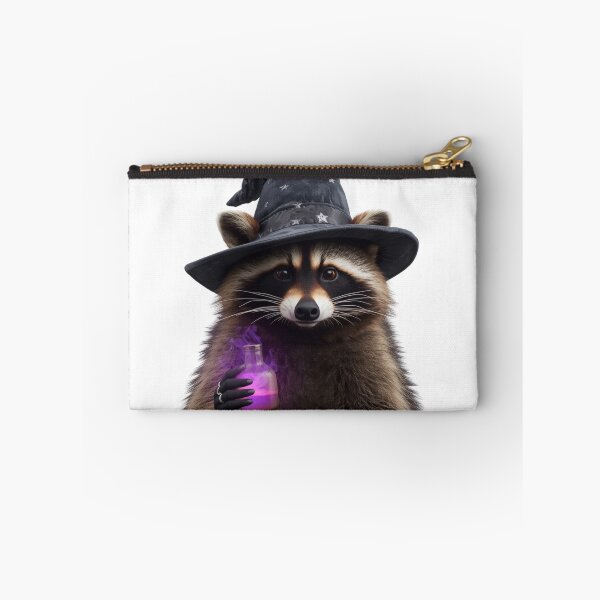 Item preview, Wizard Raccoon in Starry Hat Holding Magic Purple Potion designed and sold by OlesiaCraft.