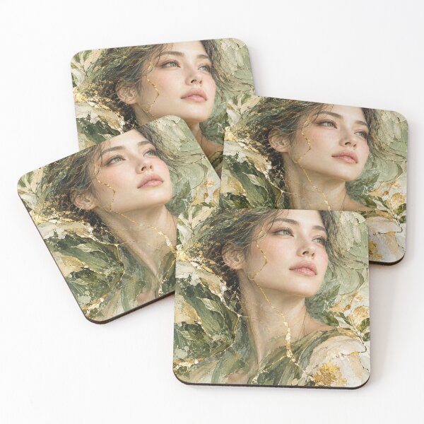 Item preview, Renewal — Japanese Kintsugi Female Portrait designed and sold by KINTSUGI-LUMI.