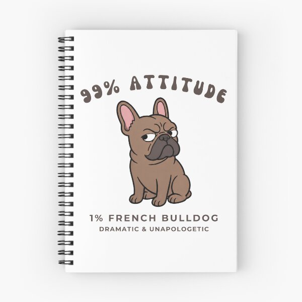 Item preview, French Bulldog 99 Percent Attitude Funny Frenchie Dog Retro Art designed and sold by wildsilencee.