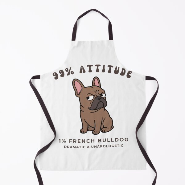 Item preview, French Bulldog 99 Percent Attitude Funny Frenchie Dog Retro Art designed and sold by wildsilencee.