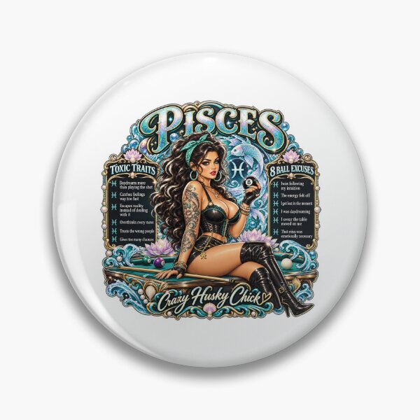 Item preview, Pisces Pool Player Toxic Traits & 8 Ball Excuses | Crazy Husky Chick designed and sold by Crazyhuskychick.