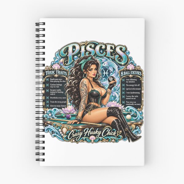 Item preview, Pisces Pool Player Toxic Traits & 8 Ball Excuses | Crazy Husky Chick designed and sold by Crazyhuskychick.
