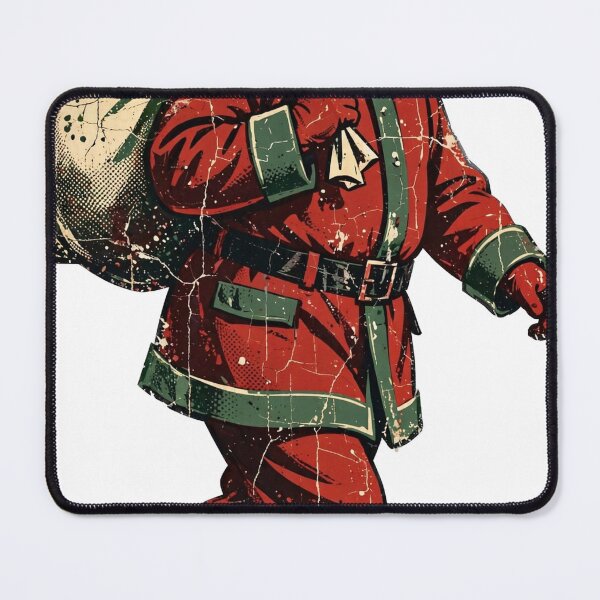 Item preview, Vintage 50s Santa with Toy Sack - Retro Distressed Christmas Tee designed and sold by KERK Art and Design.
