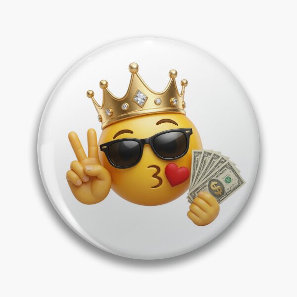 Item preview, Rich King Emoji Blowing Kiss designed and sold by Tom-Riley.