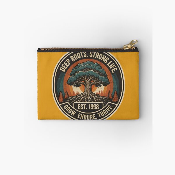 Item preview, Deep Roots Strong Life Vintage Tree Badge Grow Endure Thrive Art   designed and sold by Maniwarsi.