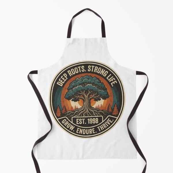 Item preview, Deep Roots Strong Life Vintage Tree Badge Grow Endure Thrive Art   designed and sold by Maniwarsi.