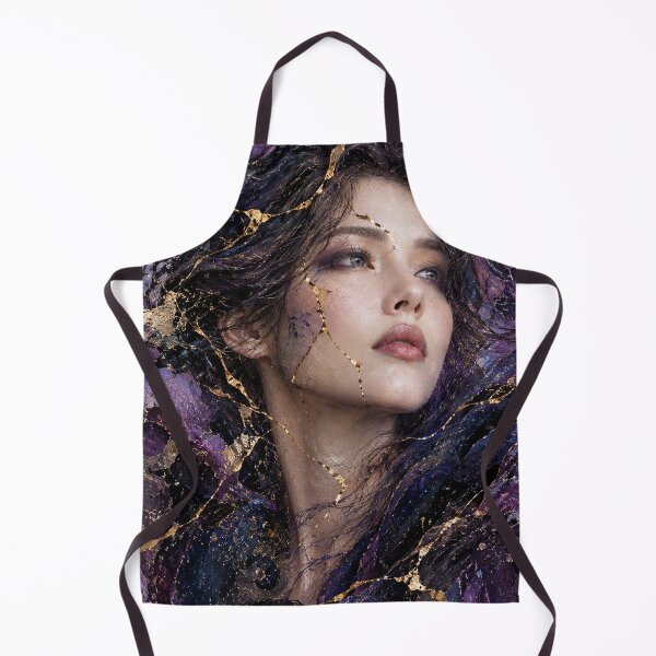 Item preview, Mystery — Japanese Kintsugi Female Portrait designed and sold by KINTSUGI-LUMI.