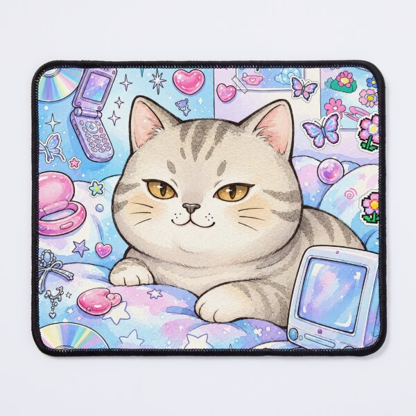 Item preview, Cute Y2K Cat Retro Collage designed and sold by Iampoji.