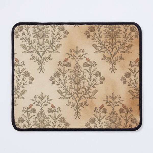 Item preview, Vintage Antique Damask Floral Pattern Aged Parchment designed and sold by Mindful Wall Art Studio.