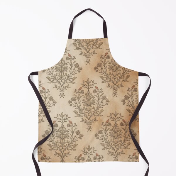 Item preview, Vintage Antique Damask Floral Pattern Aged Parchment designed and sold by Mindful Wall Art Studio.