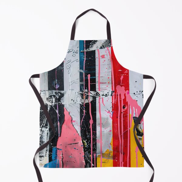 Item preview, Urban mixed-media collage: Abstract street art with pink drips designed and sold by Artdavesalzburg.